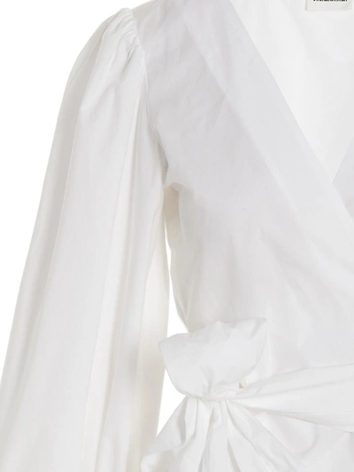 Shop P.a.r.o.s.h . Front Crossover Blouse In White