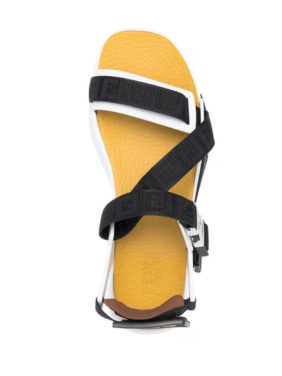 Shop Fendi Sandals In Ner+tabac+ner+uwhite