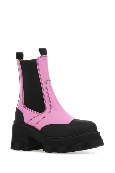 Shop Ganni Boots In Pink