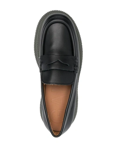 Shop Ganni Flat Shoes In Black/kalamata