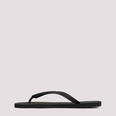 Shop Vetements Logo Flip Flops Shoes In Black
