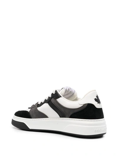 Shop Dsquared2 Leather Sneakers In White