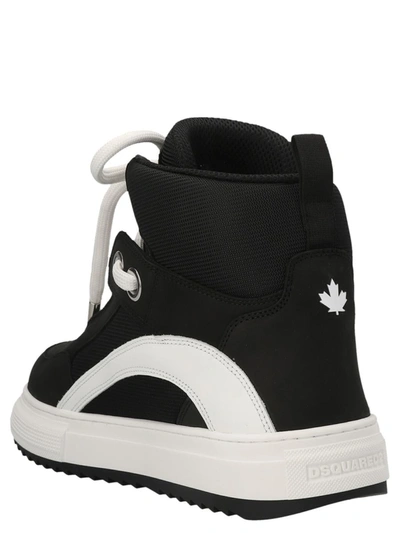 Shop Dsquared2 'boogie' Sneakers In White/black