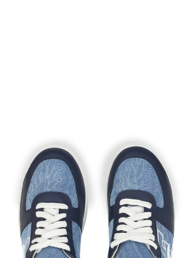 Shop Etro Sneakers With Print In Clear Blue
