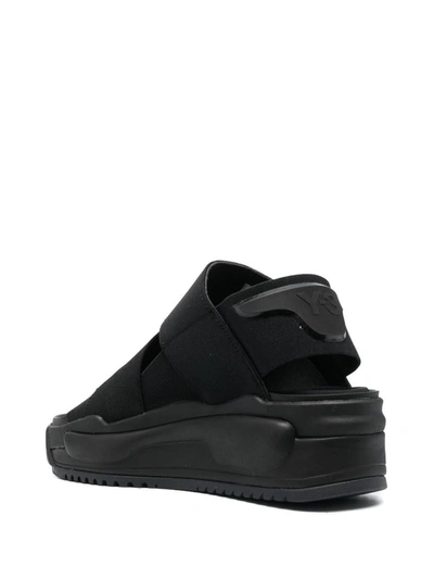 Shop Y-3 Rivalry Sandals Shoes In Black
