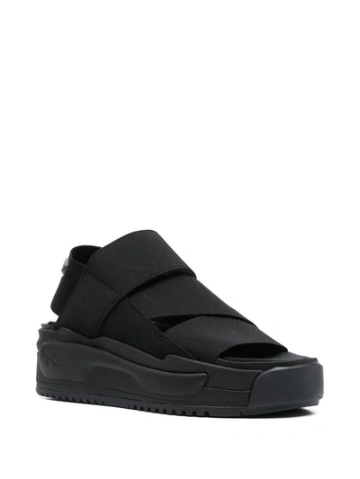 Shop Y-3 Rivalry Sandals Shoes In Black