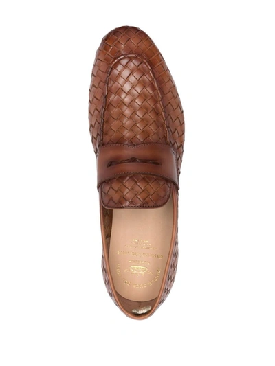 Shop Officine Creative Interwoven-design Loafers In Brown
