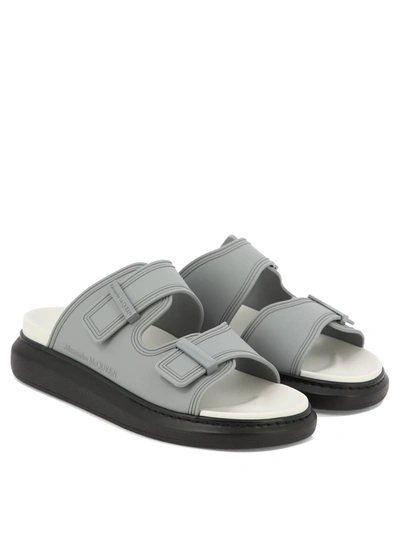 Shop Alexander Mcqueen "hybrid" Sandals In Grey