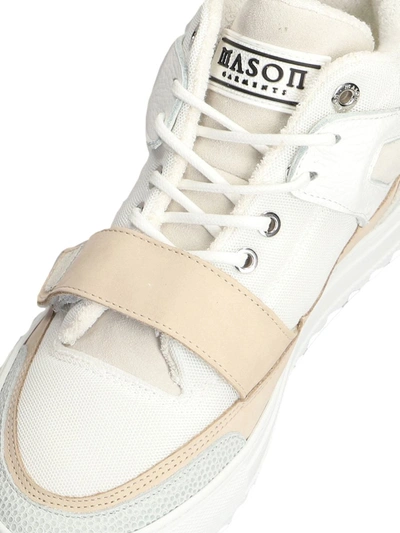 Shop Mason Garments Firenze Mid Sneakers In White