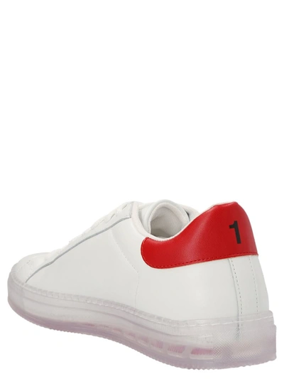 Shop Kiton Leather Sneakers In Red