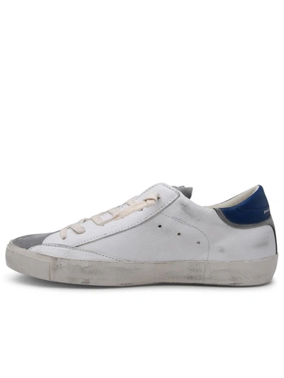 Shop Philippe Model Prsx White Leather Sneakers