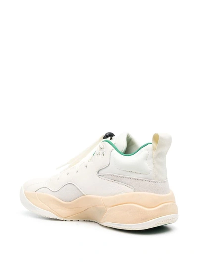 Shop Brandblack Villain Dirty Sneakers In White