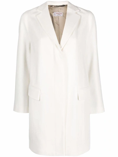 Shop Alberto Biani Classic Coat In White