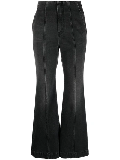 Shop Ambush Flared Denim Jeans In Black