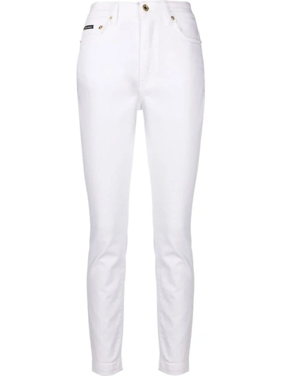 Shop Dolce & Gabbana Pants 5 Pockets Clothing In White
