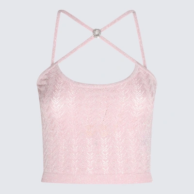 Shop Alessandra Rich Light Pink Viscose Blend Top
