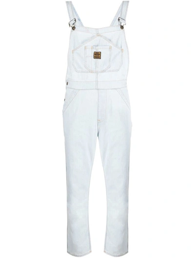 Shop Washington Dee Cee Cotton Dungarees In Clear Blue
