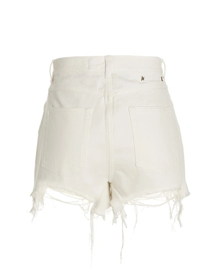 Shop Golden Goose Shorts 'bull Over Dyed-365' In White