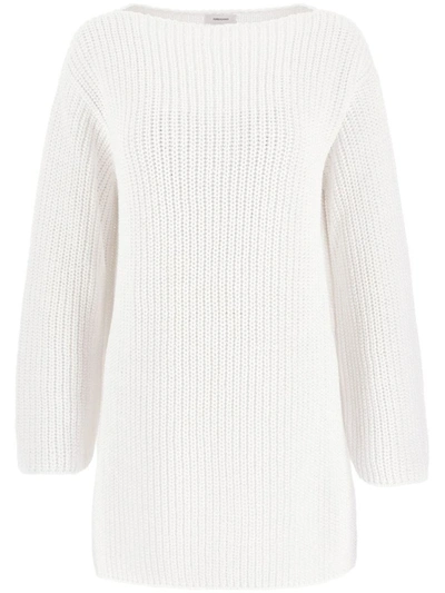Shop Ferragamo Cotton Knitted Jumper In White