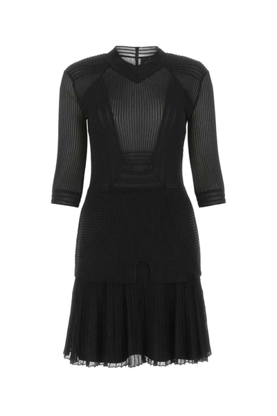 Givenchy Women Black Stretch Viscose Blend Mini Dress