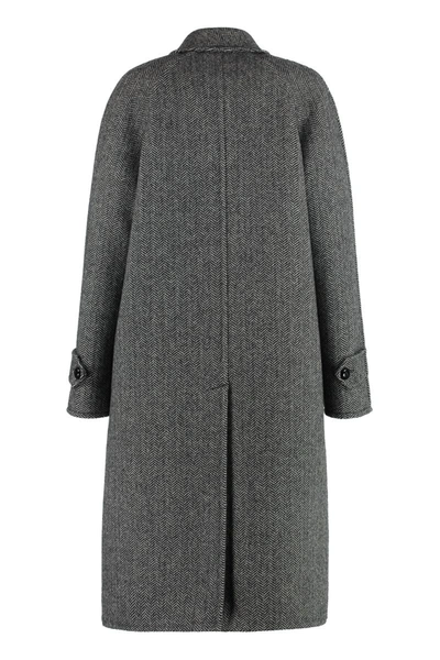 Shop Gucci Reversible Wool Coat In Grey