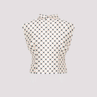 Shop Lanvin Cropped Sleeveless Top In Nude &amp; Neutrals