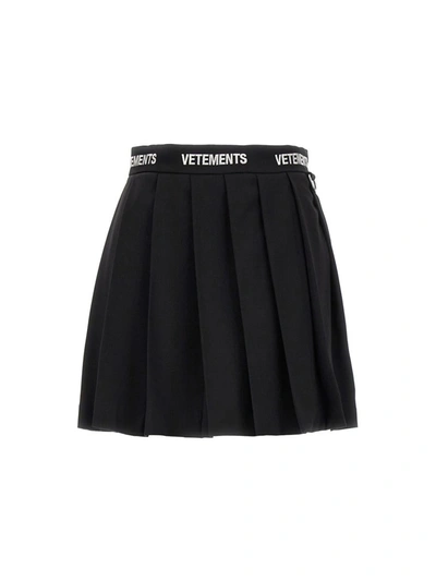 Shop Vetements 'school' Miniskirt In Black