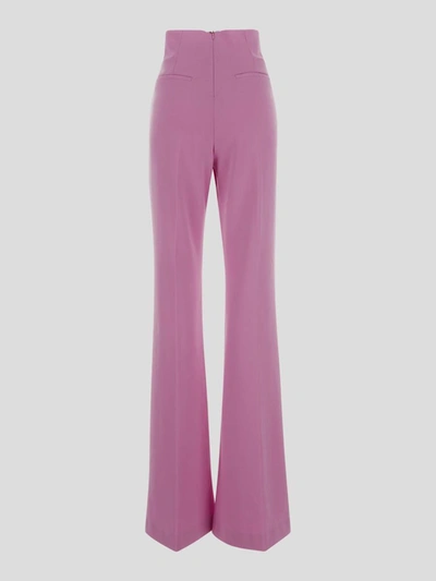 Shop Sportmax Trousers In <p> Trousers In Pink Polyamide With Side Zip Closure