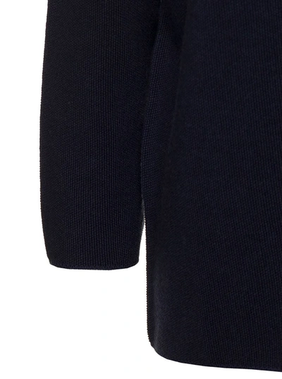 Shop Fabiana Filippi Blue Boat Neck Sweater In Wool Blend Woman