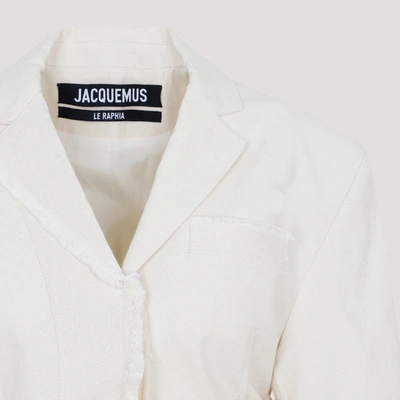 Shop Jacquemus La Veste Artichaut Jacket In Nude &amp; Neutrals