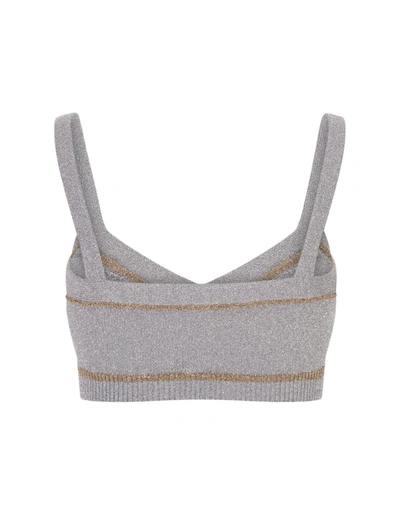Shop Paco Rabanne Gold And Crop Top In Silver