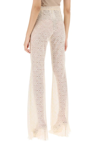 Shop Dsquared2 Super Flared Lace Pants In White