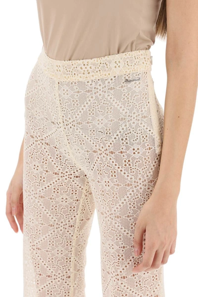 Dsquared2 Super Flared Lace Pants In White