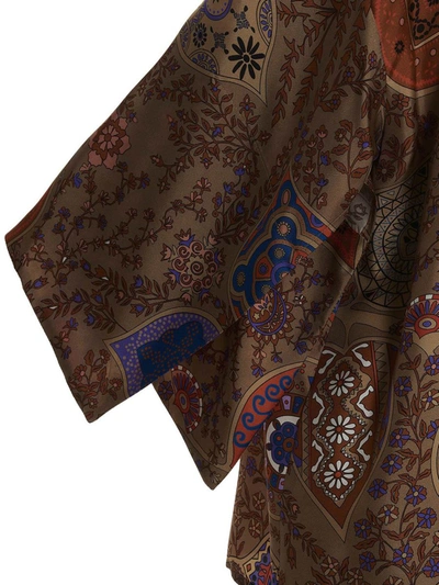 Shop Alberto Biani Printed Silk Bloshirt In Multicolor