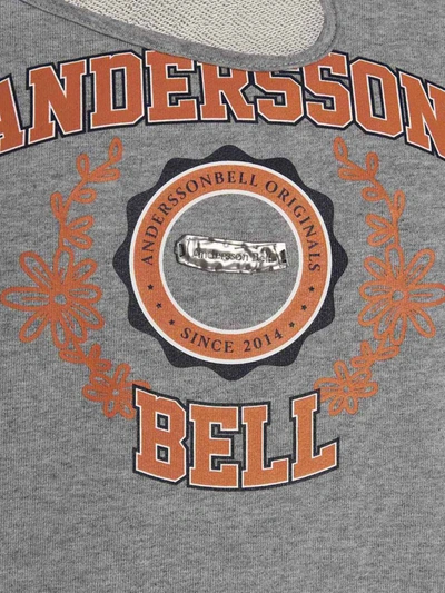 Shop Andersson Bell Logo Hoodie In Gray