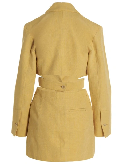 Shop Jacquemus 'bari' Dress In Yellow