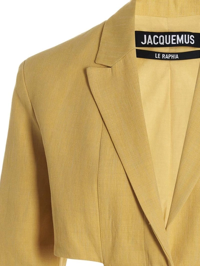 Shop Jacquemus 'bari' Dress In Yellow
