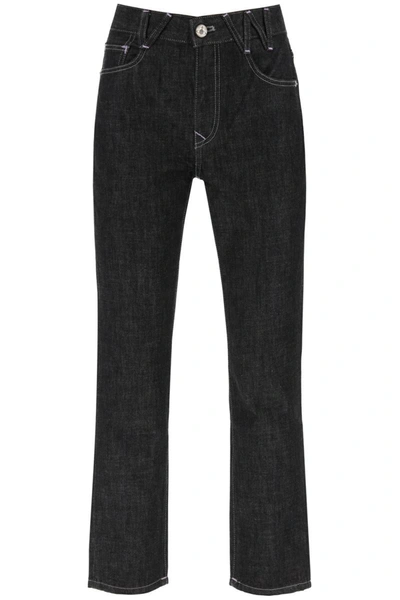 Shop Vivienne Westwood 'w Harris' Cropped Jeans In Black