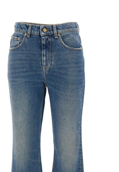 Shop Golden Goose "new Cropped Flare" Jeans In Blue