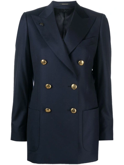 Shop Gabriele Pasini Double-breasted Jacket In Blue