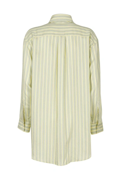Shop Etro Esme Shirt In Striped Fabric In Yellow