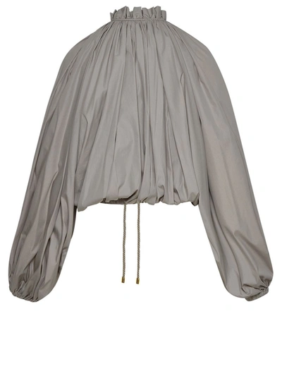 Shop Patou Couture Grey Cotton Blend Bomber Jacket
