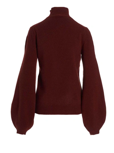 Shop Chloé Balloon Sleeves Sweater In Red