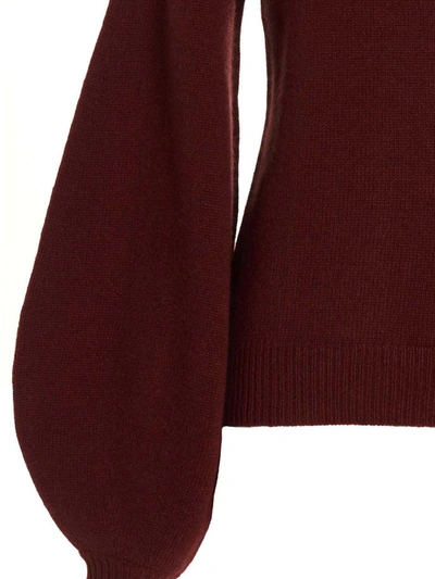 Shop Chloé Balloon Sleeves Sweater In Red