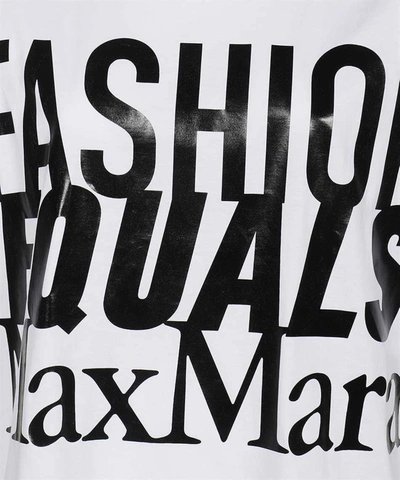 Shop Max Mara Carlo Cotton T-shirt In White