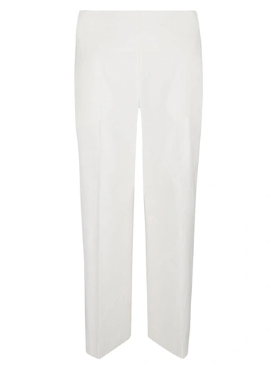 Shop Via Masini 80 Straight Leg Linen Blend Trousers In White