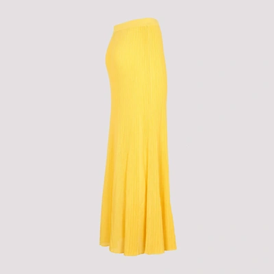Shop Gabriela Hearst Wool Eula Skirt In Yellow &amp; Orange