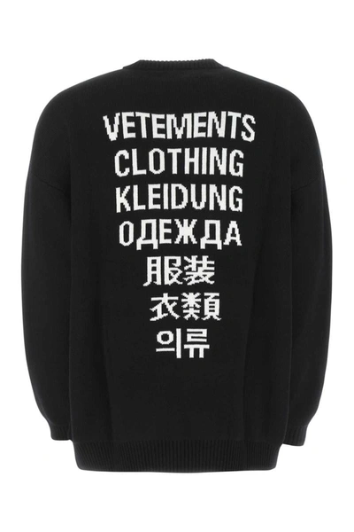 Shop Vetements Knitwear In Black