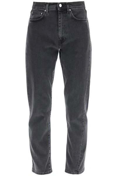 Shop Totême Toteme Twisted Seam Slim Jeans In Grey