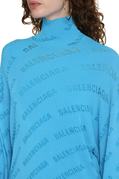 balenciaga logo turtleneck sweater